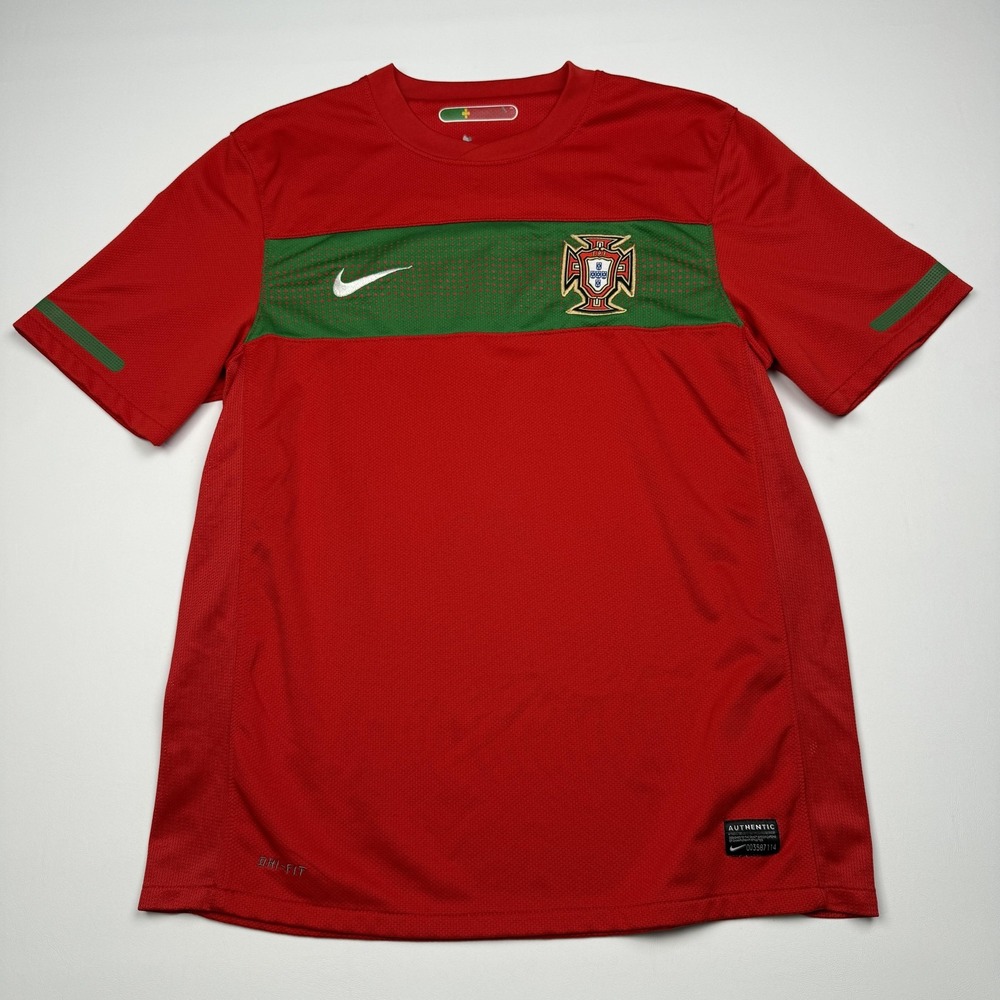 Portugal National Team 2010-2011 Jersey Mens Medium Red Soccer Nike Dri-FIT